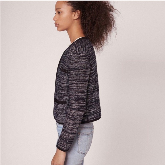 rag&bone Rosalie Cropped Zip-Front Sweater Jacket - Picture 4 of 13